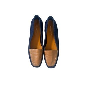 Enzo Angiolini Vintage 1990’s Denim and Leather Studded Flats Size 9.5